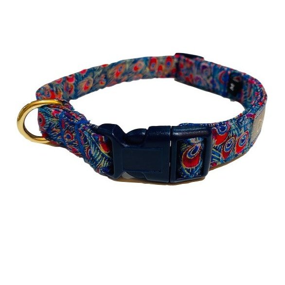 Peacock Blue Collar with Dark Blue Hardware - info-0712